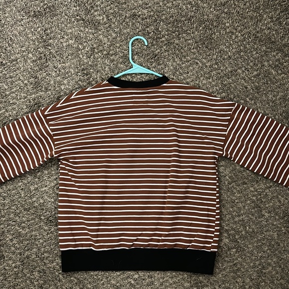 Brown striped crewneck - Picture 3 of 3